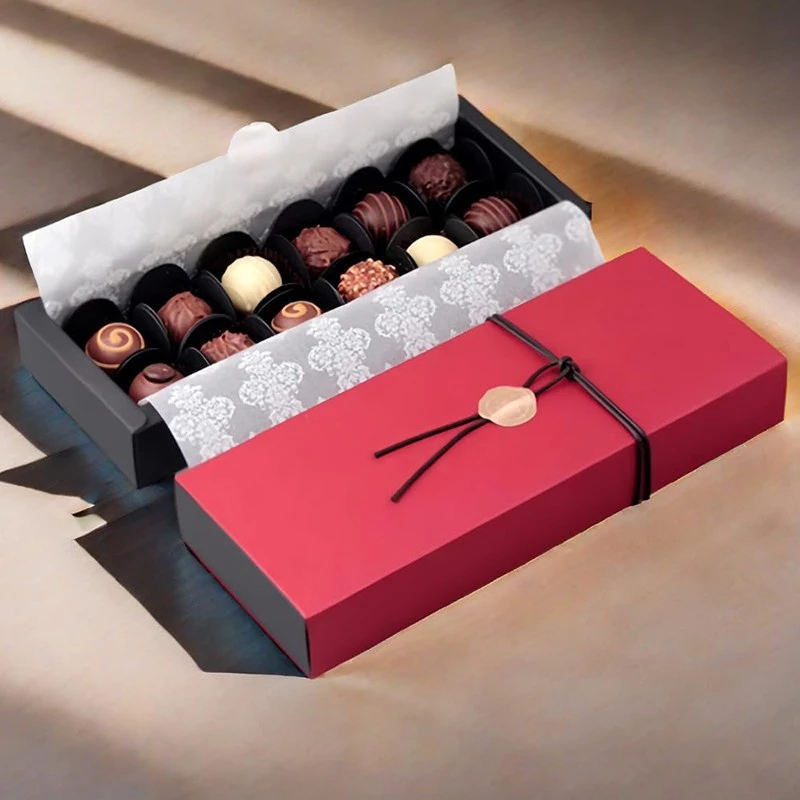 Custom Navy Blue Rigid Truffle Chocolate Gift Box suppliers